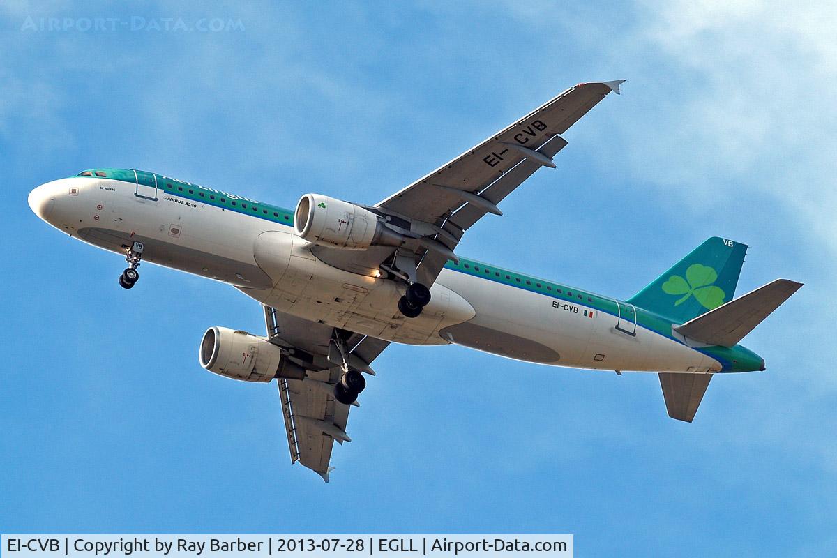 EI-CVB, 2000 Airbus A320-214 C/N 1394, Airbus A320-214 [1394] (Aer Lingus) Home~G 28/07/2013. On approach 27R.