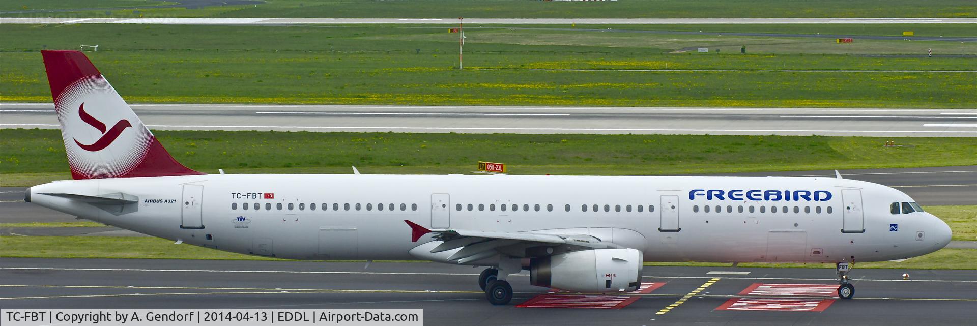 TC-FBT, 1998 Airbus A321-131 C/N 855, FreeBird Airlines, is here rolling on taxiway 