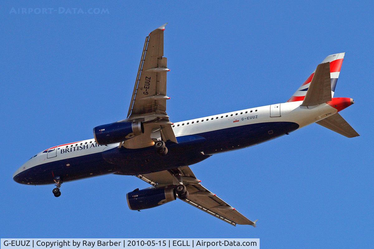 G-EUUZ, 2008 Airbus A320-232 C/N 3649, Airbus A320-232 [3649] (British Airways) Home~G 15/05/2010. On approach 27R.