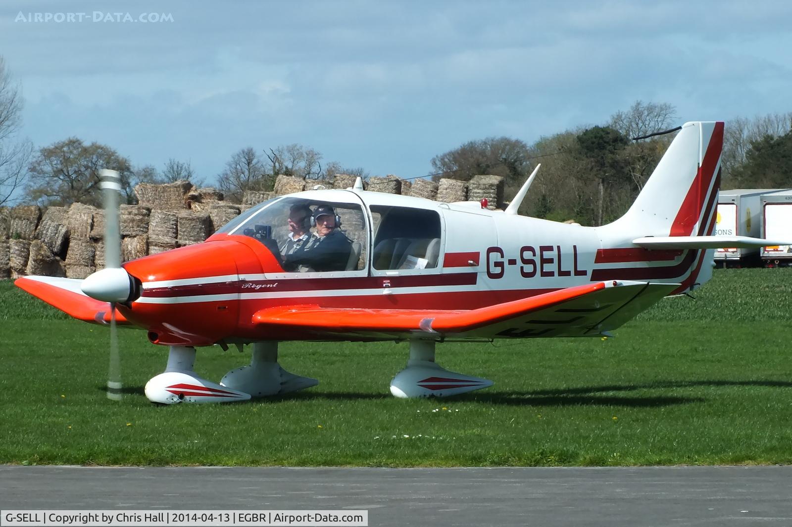 G-SELL, 1976 Robin DR-400-180 Regent Regent C/N 1153, at Breighton's 'Early Bird' Fly-in 13/04/14