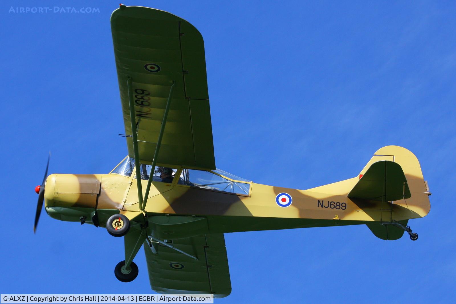 G-ALXZ, 1944 Taylorcraft Auster Mk.5/150 C/N 1082, at Breighton's 'Early Bird' Fly-in 13/04/14