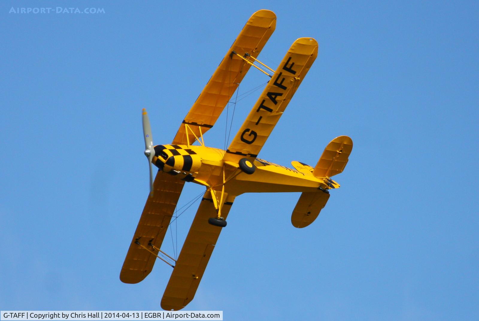 G-TAFF, 1957 CASA 1-131E Jungmann C/N 1129, at Breighton's 'Early Bird' Fly-in 13/04/14
