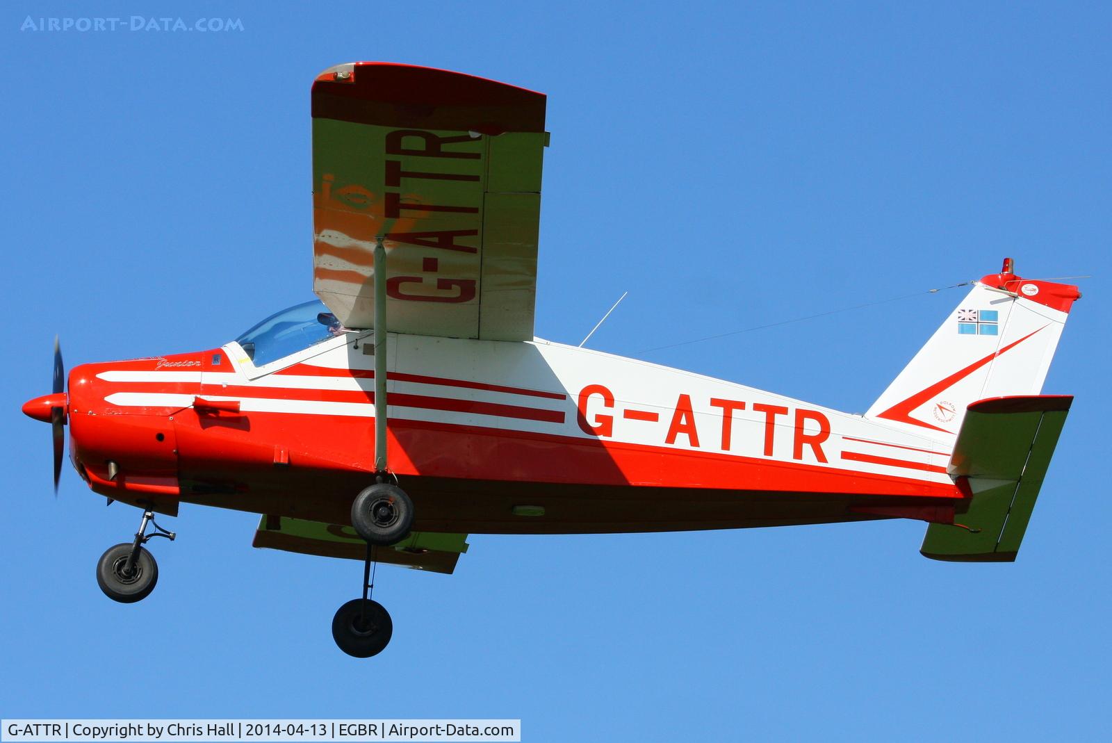 G-ATTR, 1966 Bolkow Bo-208C Junior C/N 612, at Breighton's 'Early Bird' Fly-in 13/04/14
