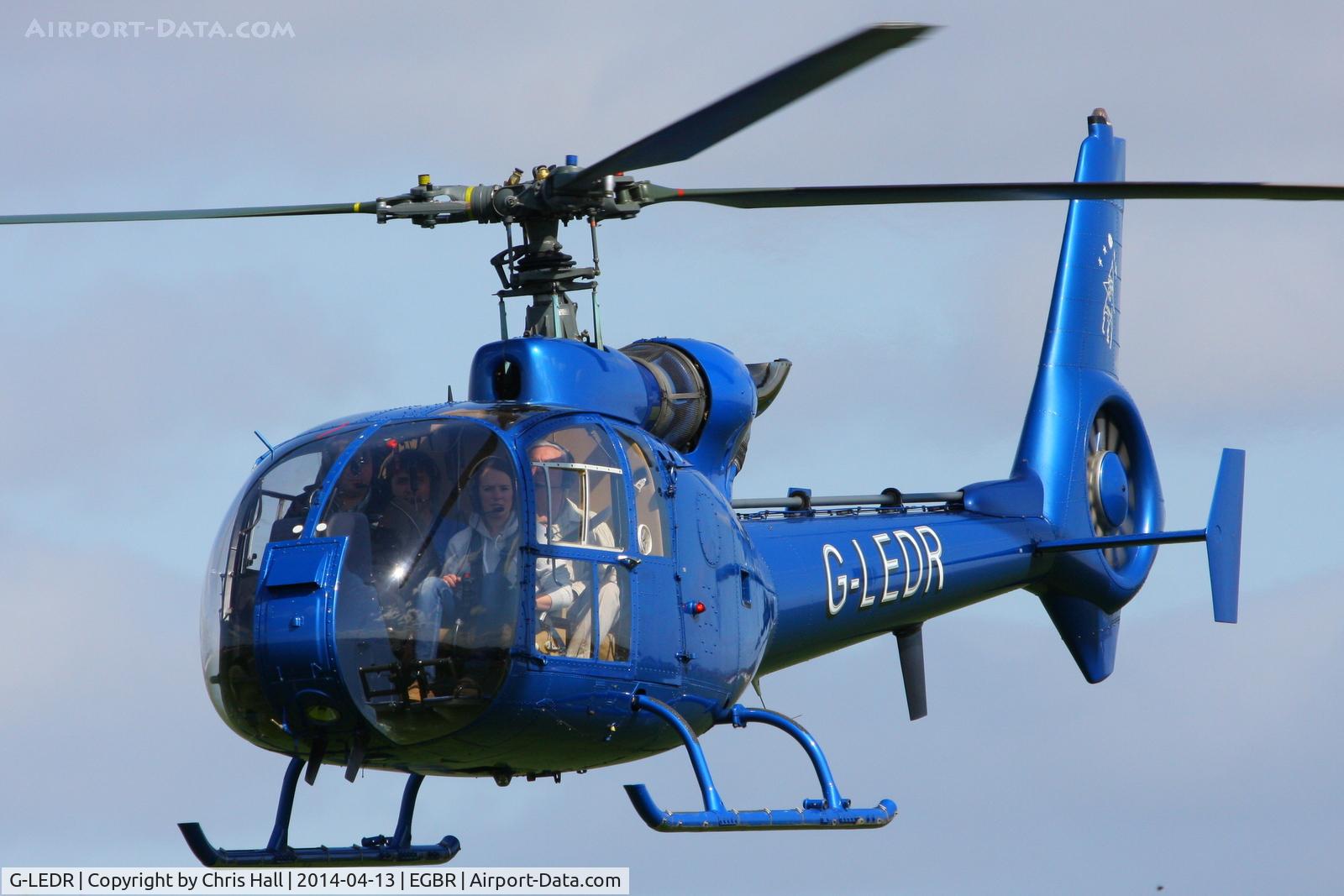 G-LEDR, 1973 Westland SA-341C Gazelle HT2 C/N 1081, at Breighton's 'Early Bird' Fly-in 13/04/14