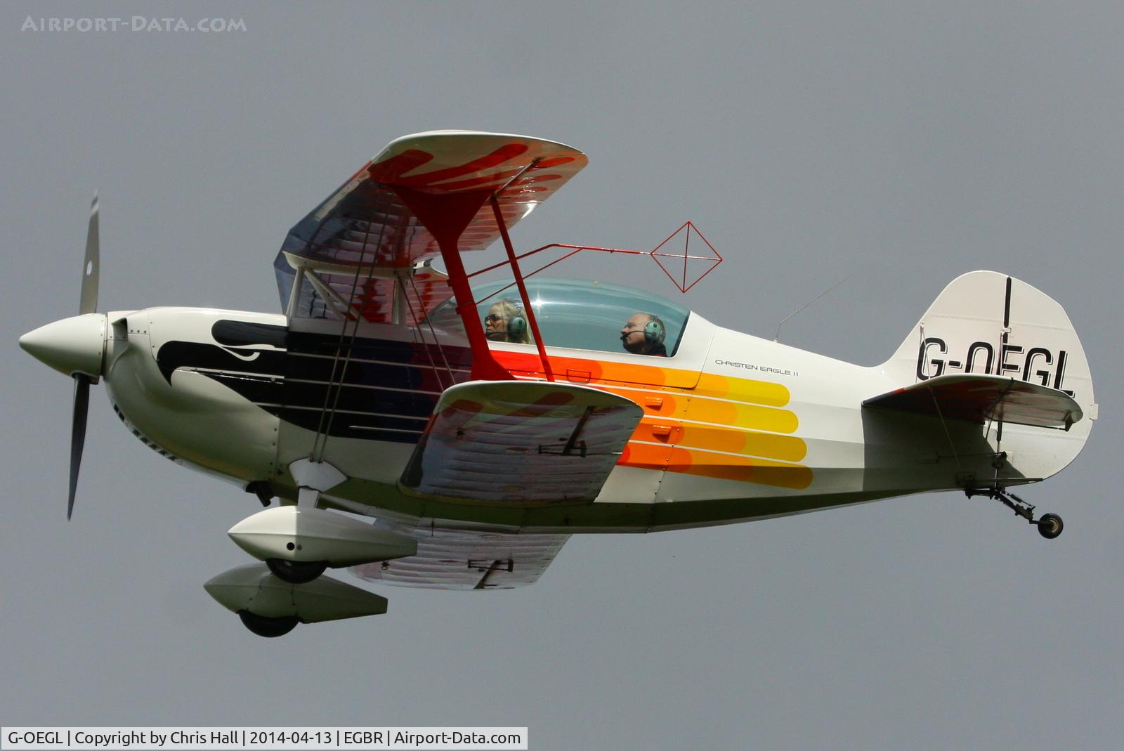 G-OEGL, 1982 Christen Eagle II C/N 001 (G-OEGL), at Breighton's 'Early Bird' Fly-in 13/04/14