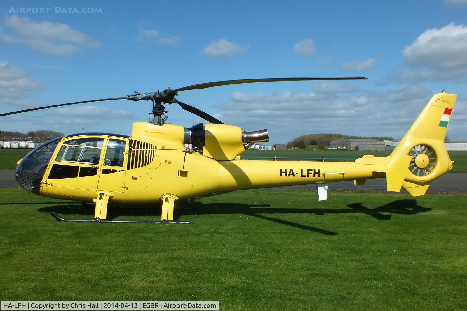 HA-LFH, 1979 Aerospatiale SA-342J Gazelle C/N 1775, at Breighton's 'Early Bird' Fly-in 13/04/14
