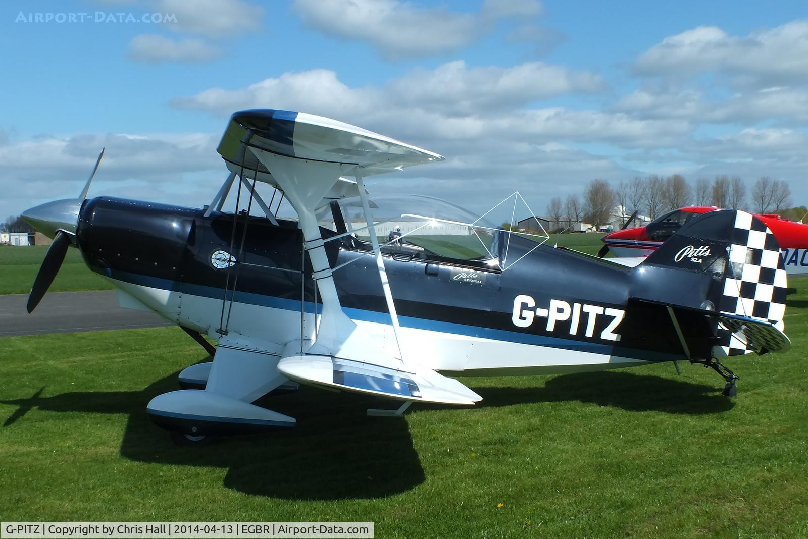 G-PITZ, 1983 Pitts S-2A Special C/N 100ER, at Breighton's 'Early Bird' Fly-in 13/04/14
