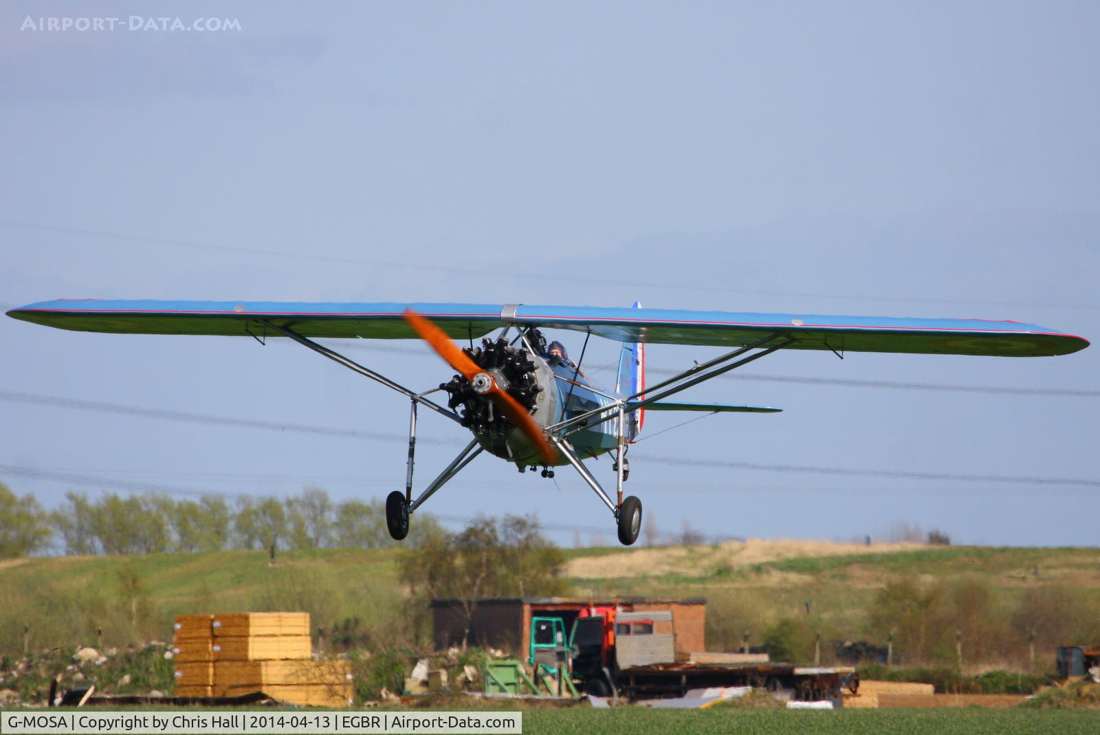 G-MOSA, 1952 Morane-Saulnier MS.317 C/N 351, at Breighton's 'Early Bird' Fly-in 13/04/14