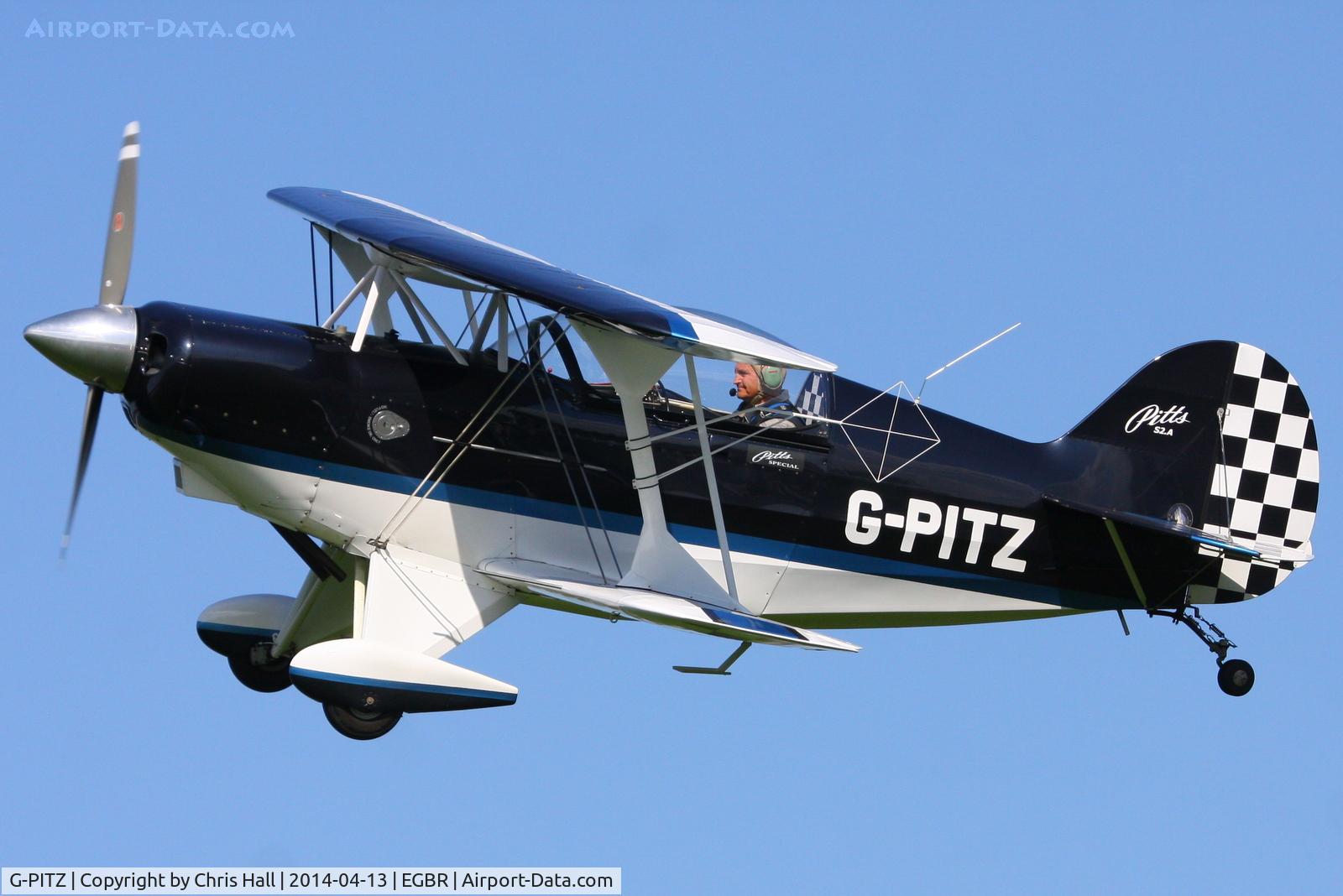 G-PITZ, 1983 Pitts S-2A Special C/N 100ER, at Breighton's 'Early Bird' Fly-in 13/04/14