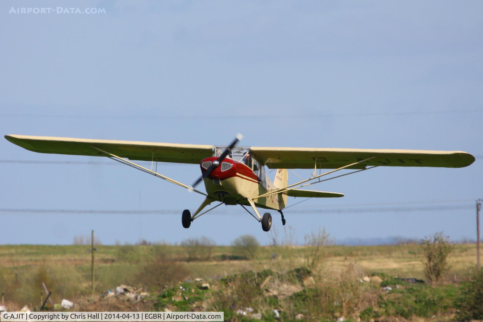 G-AJIT, 1946 Auster J-1 Kingsland C/N 2337, at Breighton's 'Early Bird' Fly-in 13/04/14