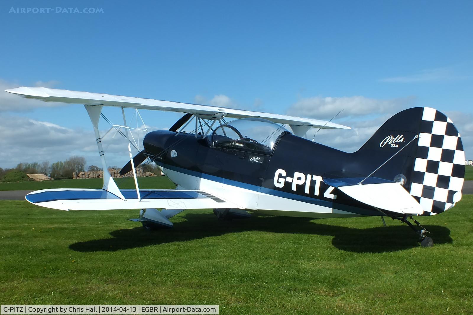 G-PITZ, 1983 Pitts S-2A Special C/N 100ER, at Breighton's 'Early Bird' Fly-in 13/04/14