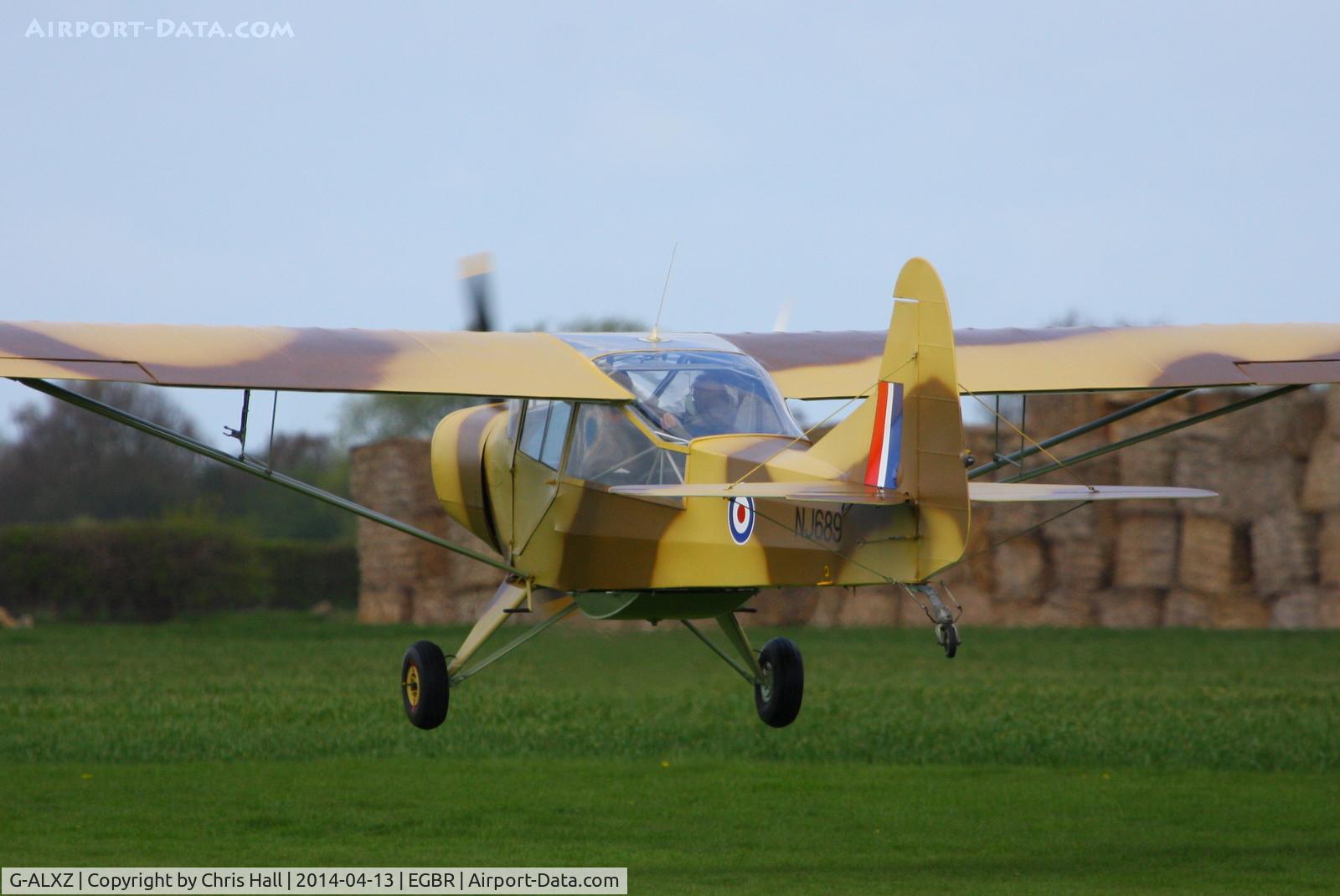 G-ALXZ, 1944 Taylorcraft Auster Mk.5/150 C/N 1082, at Breighton's 'Early Bird' Fly-in 13/04/14