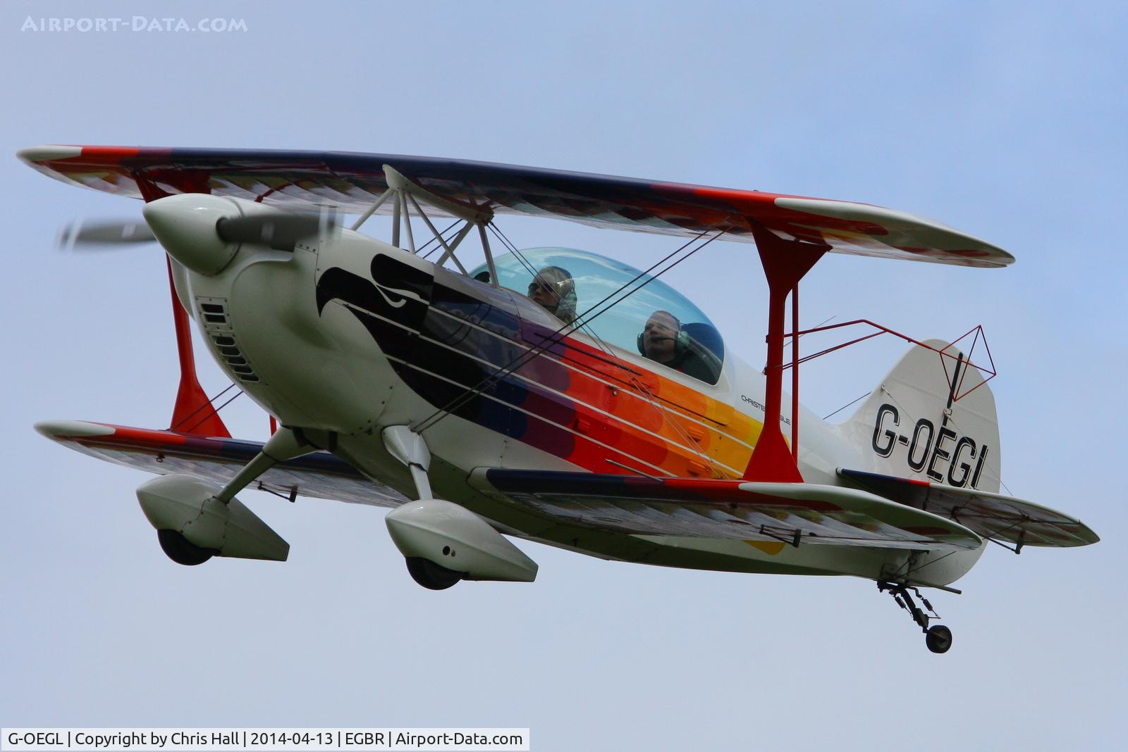 G-OEGL, 1982 Christen Eagle II C/N 001 (G-OEGL), at Breighton's 'Early Bird' Fly-in 13/04/14