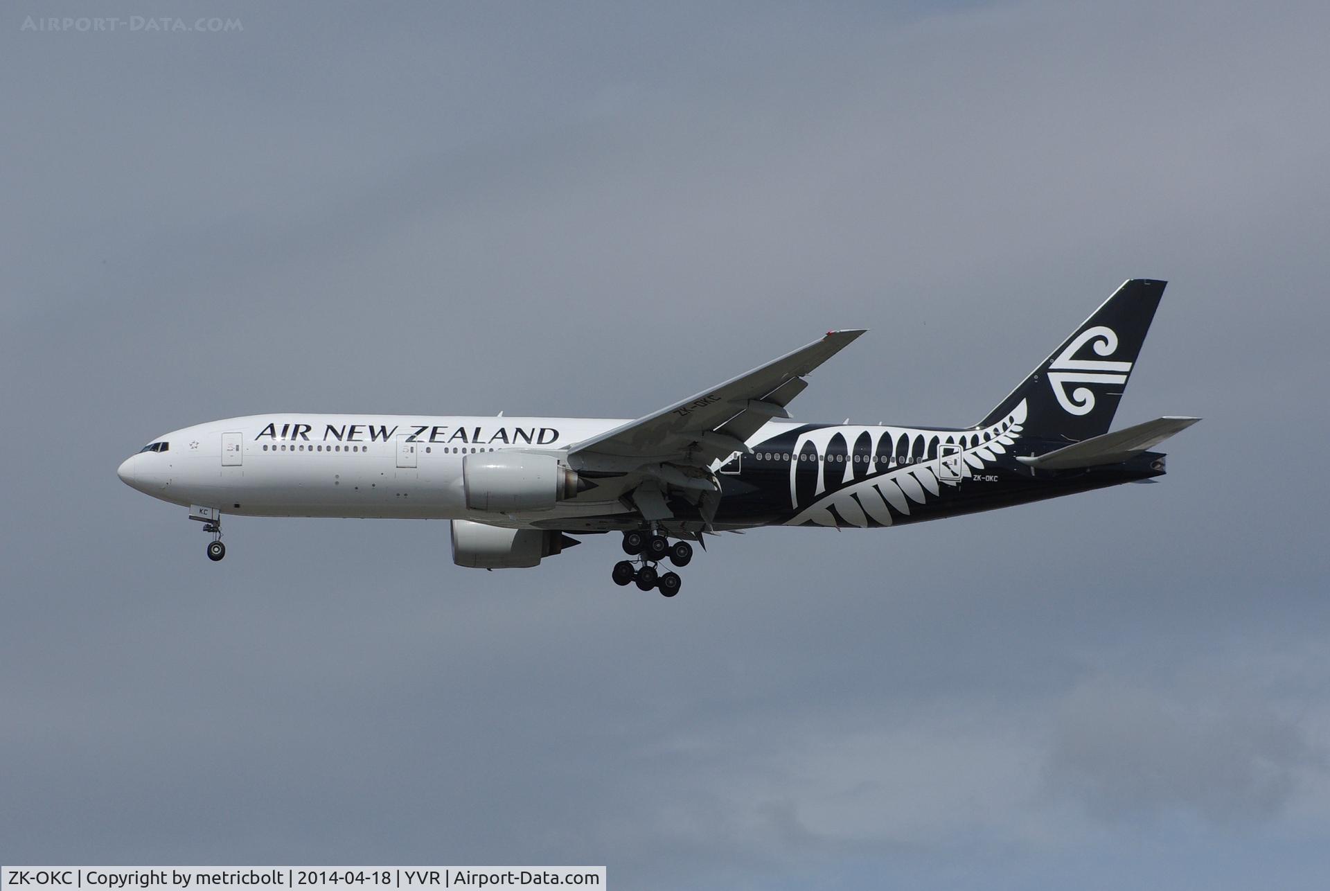 ZK-OKC, 2006 Boeing 777-219/ER C/N 34377, Arrival from Auckland in its latest livery