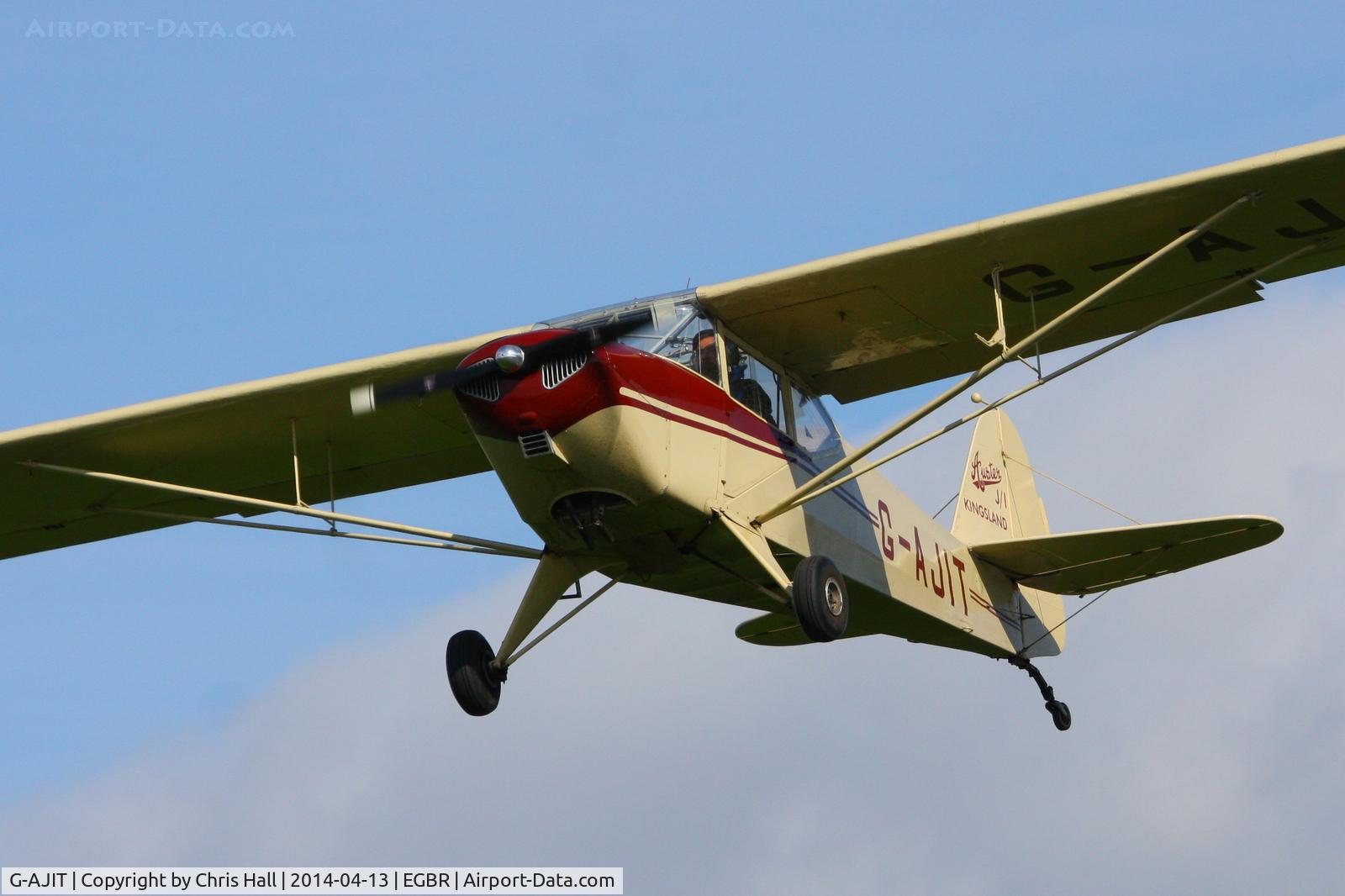 G-AJIT, 1946 Auster J-1 Kingsland C/N 2337, at Breighton's 'Early Bird' Fly-in 13/04/14