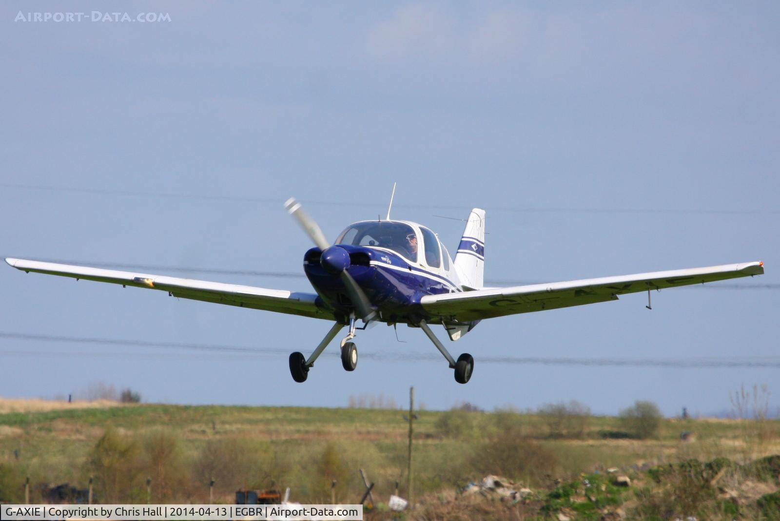 G-AXIE, 1969 Beagle B-121 Pup Series 2 (Pup 150) C/N B121-087, at Breighton's 'Early Bird' Fly-in 13/04/14