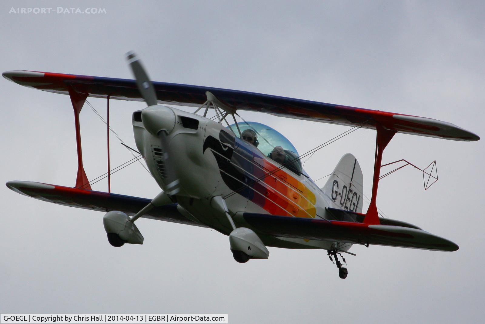 G-OEGL, 1982 Christen Eagle II C/N 001 (G-OEGL), at Breighton's 'Early Bird' Fly-in 13/04/14