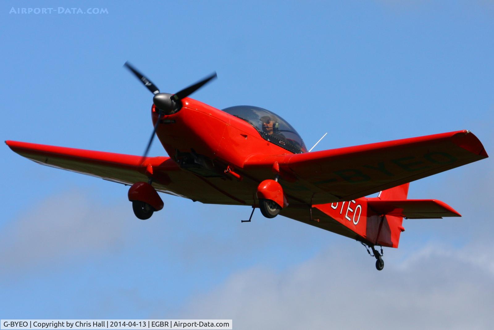 G-BYEO, 1999 Zenair CH-601 HDS Zodiac C/N PFA 162-13345, at Breighton's 'Early Bird' Fly-in 13/04/14