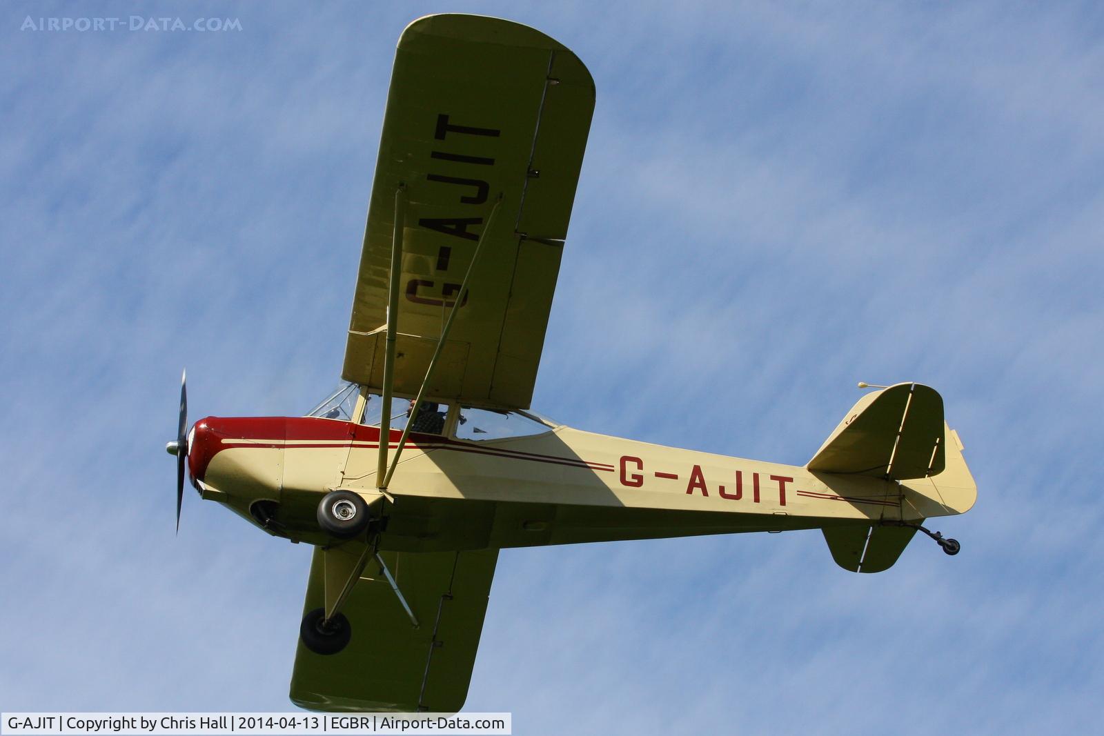 G-AJIT, 1946 Auster J-1 Kingsland C/N 2337, at Breighton's 'Early Bird' Fly-in 13/04/14