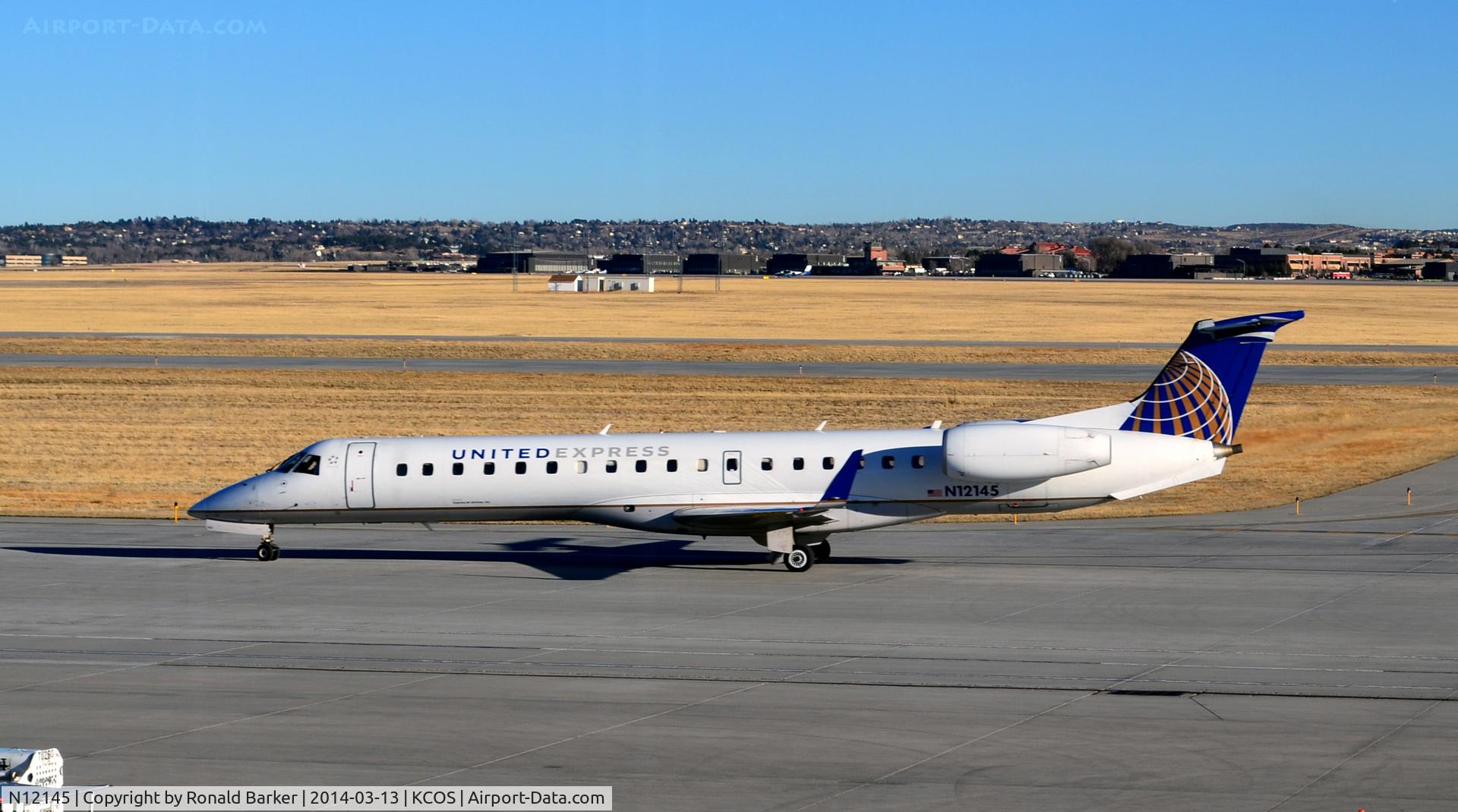 N12145, 2003 Embraer ERJ-145XR (EMB-145XR) C/N 145745, Taxi Colorado Springs