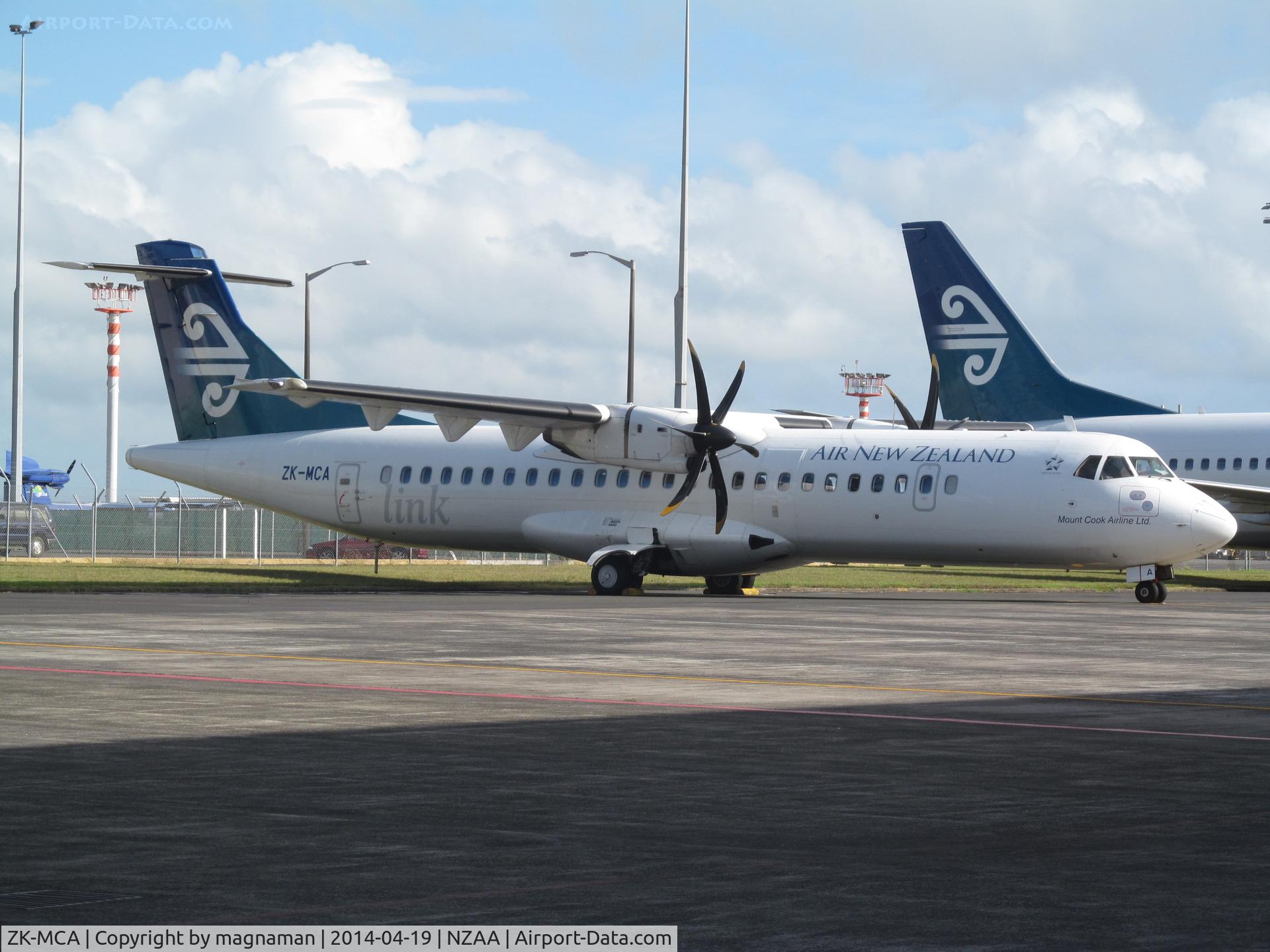 ZK-MCA, 1999 ATR 72-212A C/N 597, Outside ANZ maint hangar for easter check up