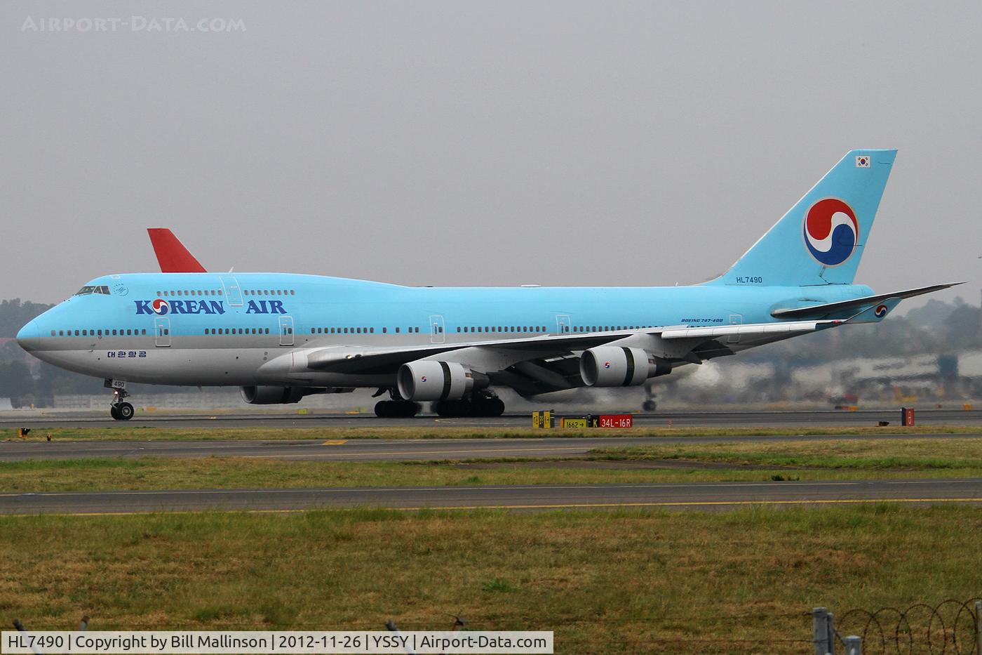HL7490, 1994 Boeing 747-4B5 C/N 27177, landed on 16R
