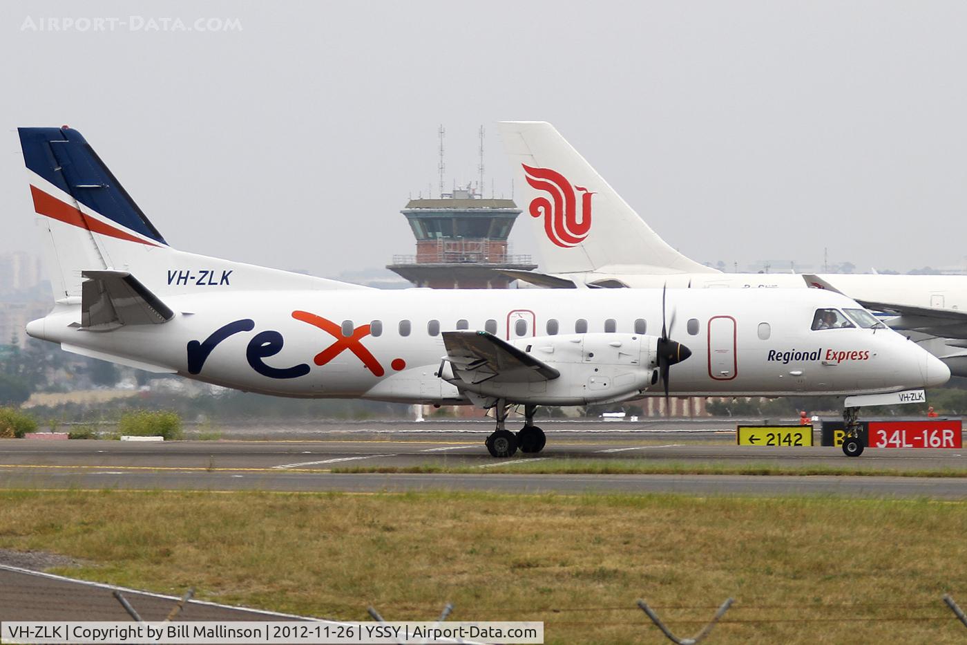 VH-ZLK, 1995 Saab 340B C/N 340B-381, taxiing from 34R