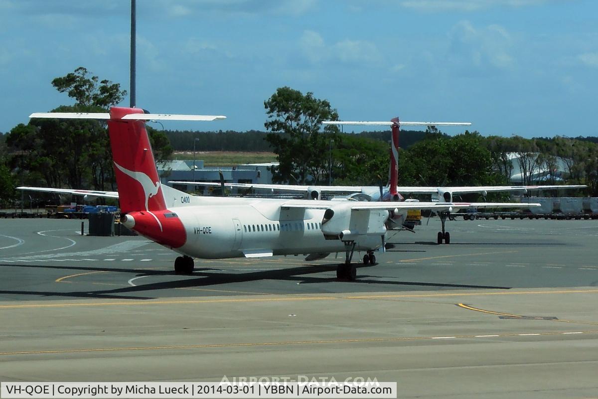 VH-QOE, 2006 De Havilland Canada DHC-8-402Q Dash 8 C/N 4125, At Brisbane