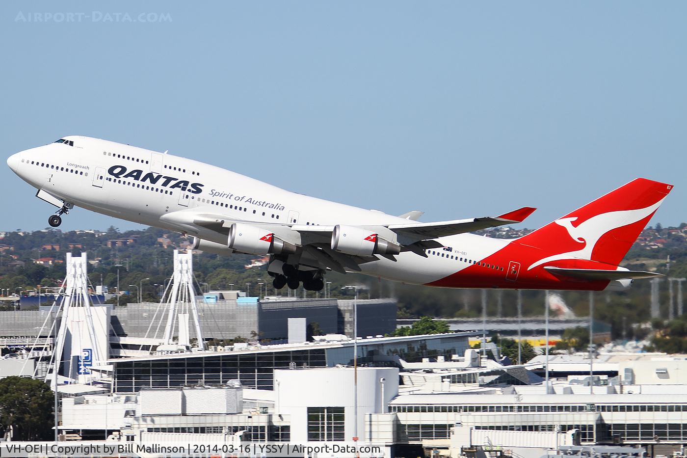 VH-OEI, 2003 Boeing 747-438/ER C/N 32913, away from 34L to LAX