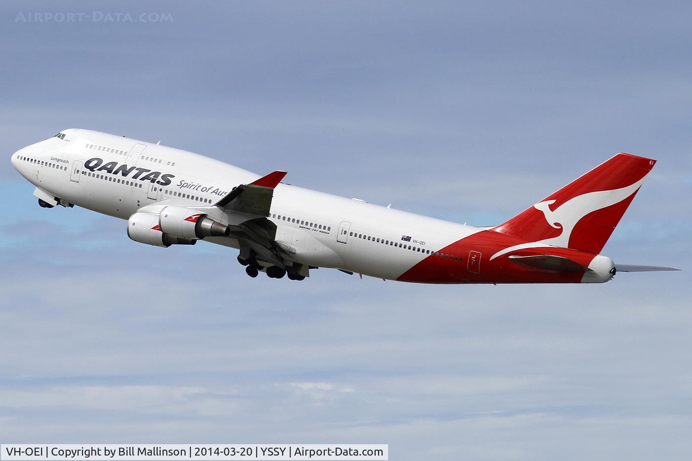VH-OEI, 2003 Boeing 747-438/ER C/N 32913, away from 34L