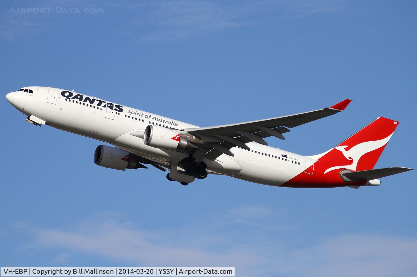 VH-EBP, 2010 Airbus A330-202 C/N 1174, off from 34L