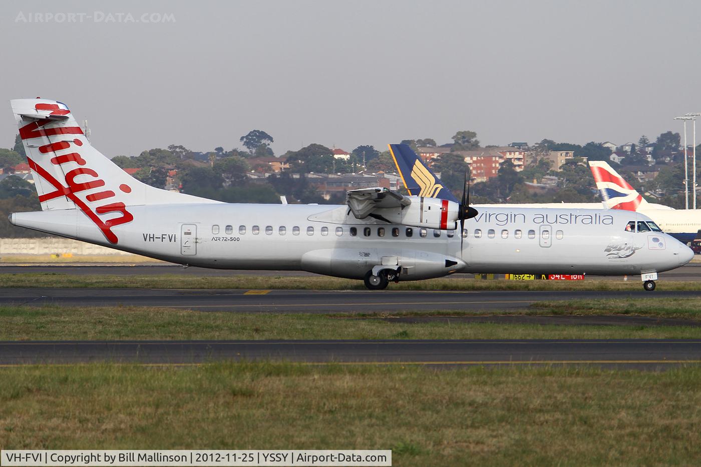 VH-FVI, 2011 ATR 72-212A C/N 955, taxiing from 34R