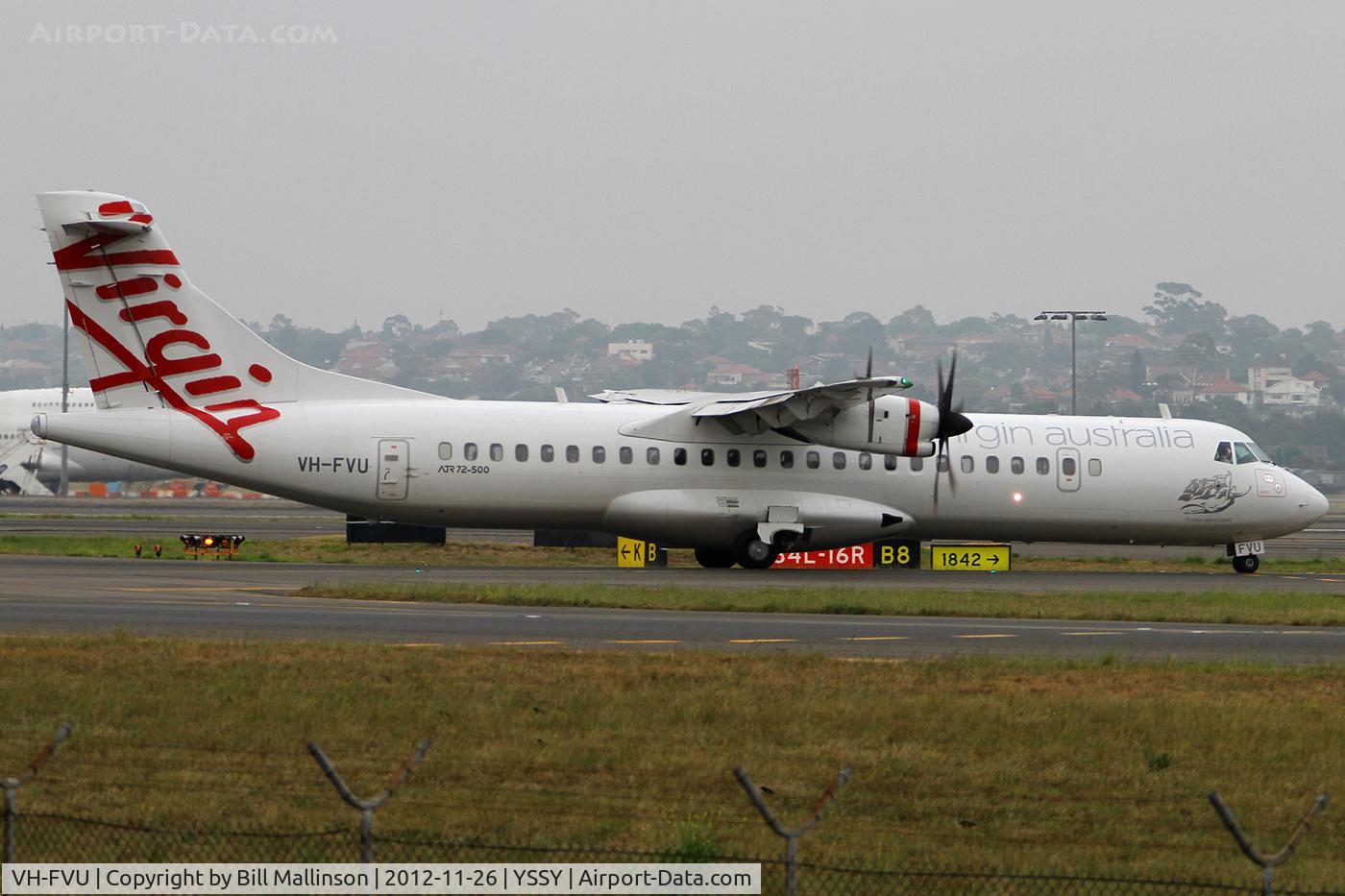 VH-FVU, 2011 ATR 72-500 C/N 978, taxiing from 34R