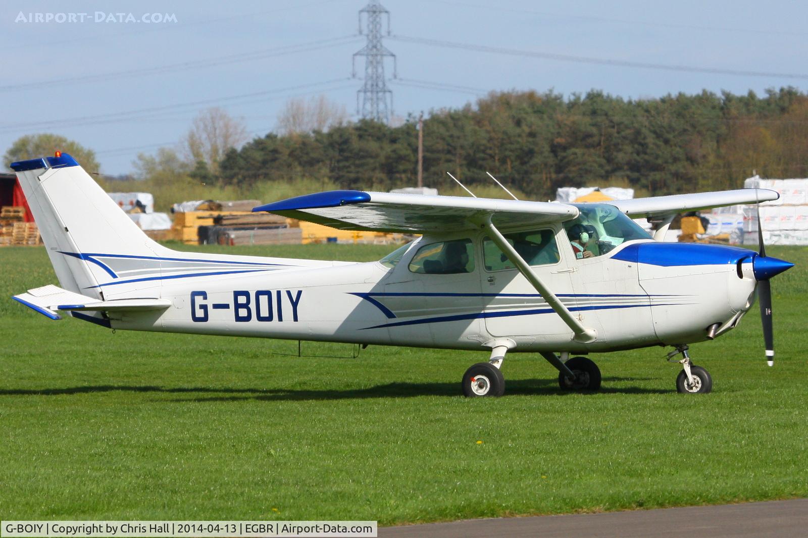 G-BOIY, 1976 Cessna 172N C/N 172-67738, at Breighton's 'Early Bird' Fly-in 13/04/14