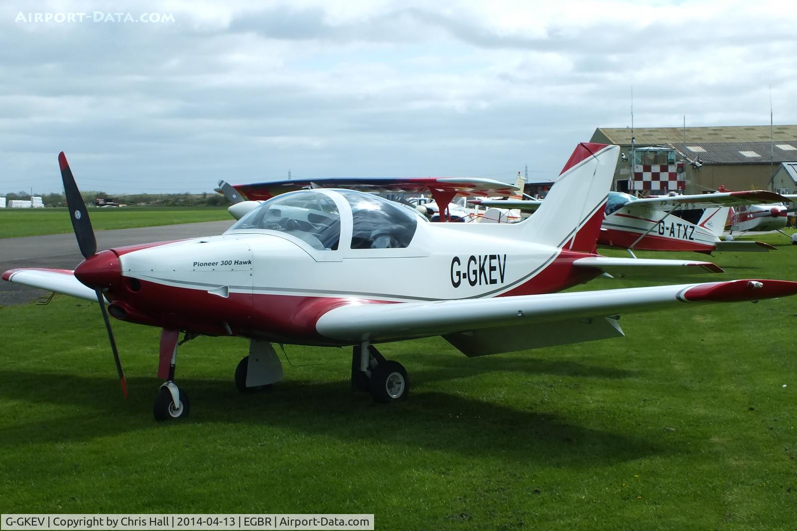 G-GKEV, 2010 Alpi Aviation Pioneer 300 Hawk C/N LAA 330A-14965, at Breighton's 'Early Bird' Fly-in 13/04/14