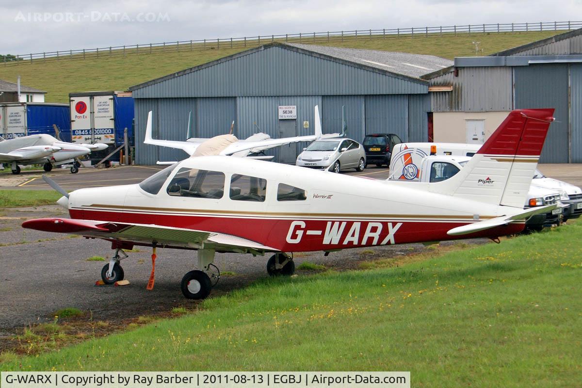 G-WARX, 1998 Piper PA-28-161 Cherokee Warrior III C/N 28-42038, Piper PA-28-161 Warrior III [2842038] Staverton~G 13/08/2011