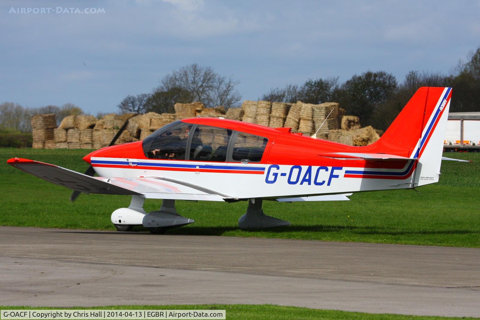 G-OACF, 2003 Robin DR-400-180 Regent Regent C/N 2534, at Breighton's 'Early Bird' Fly-in 13/04/14
