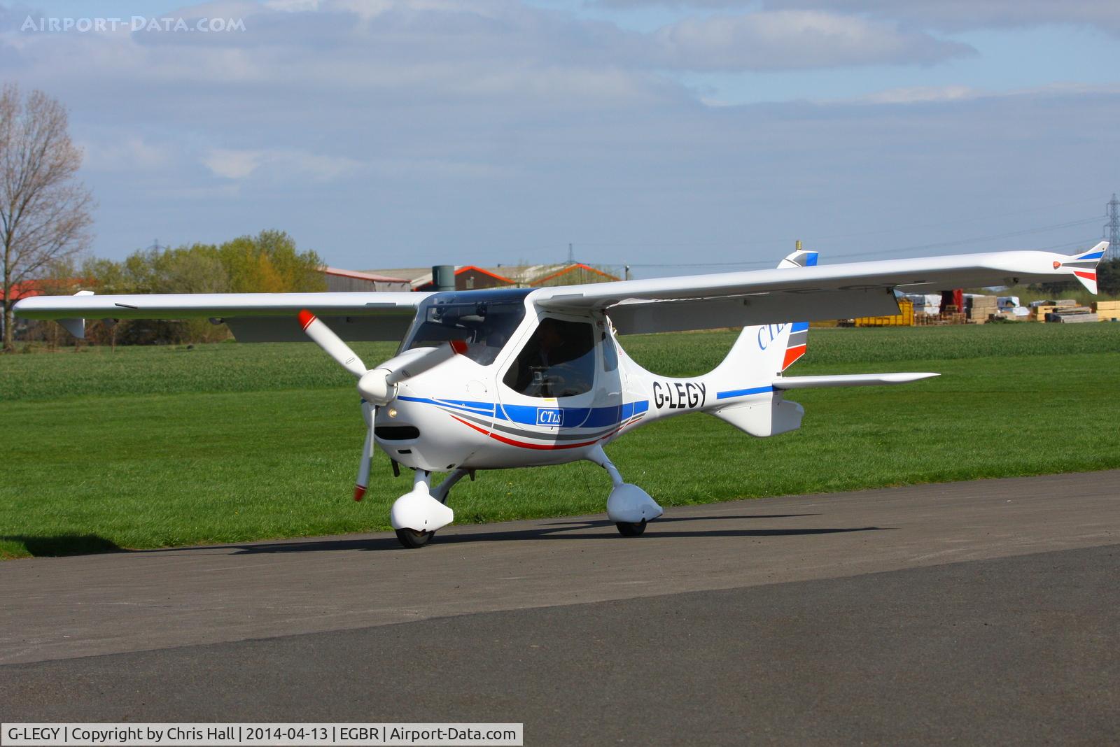 G-LEGY, 2008 Flight Design CTLS C/N F-08-09-13, at Breighton's 'Early Bird' Fly-in 13/04/14
