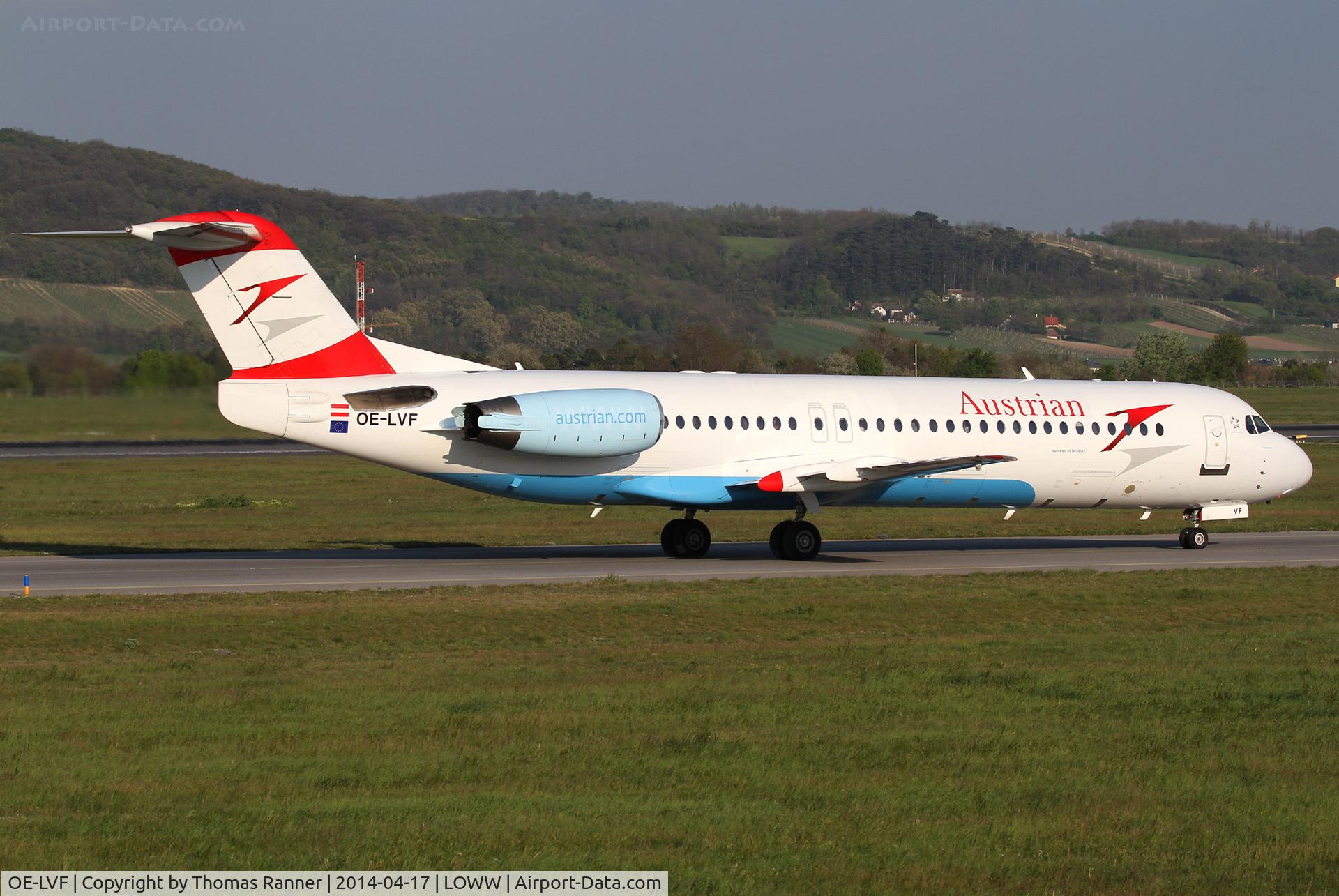 OE-LVF, 1993 Fokker 100 (F-28-0100) C/N 11483, Austrian Fokker 100