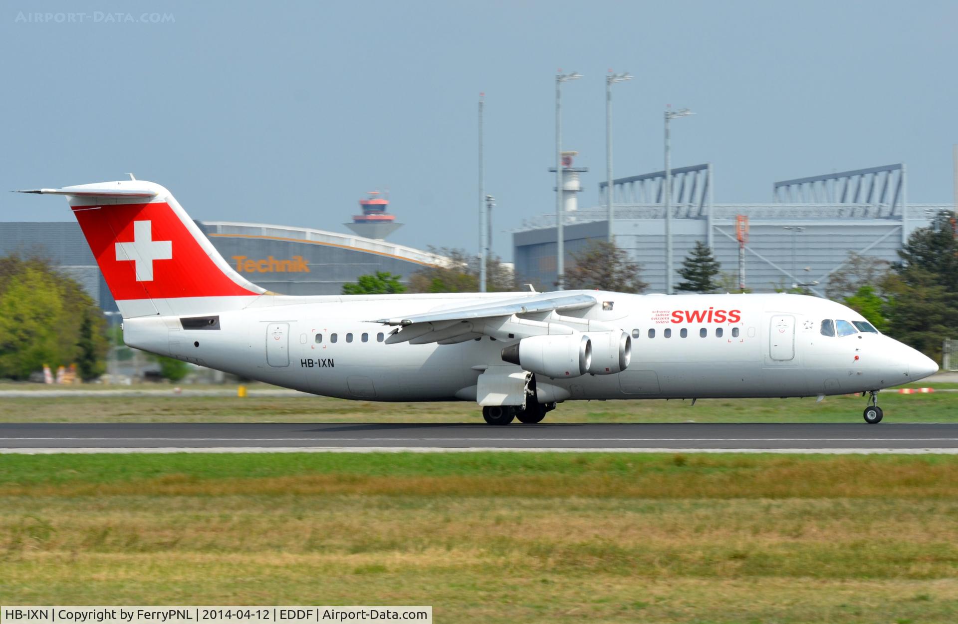 HB-IXN, 1996 British Aerospace Avro 146-RJ100 C/N E3286, Swiss BAe146 taking-off.