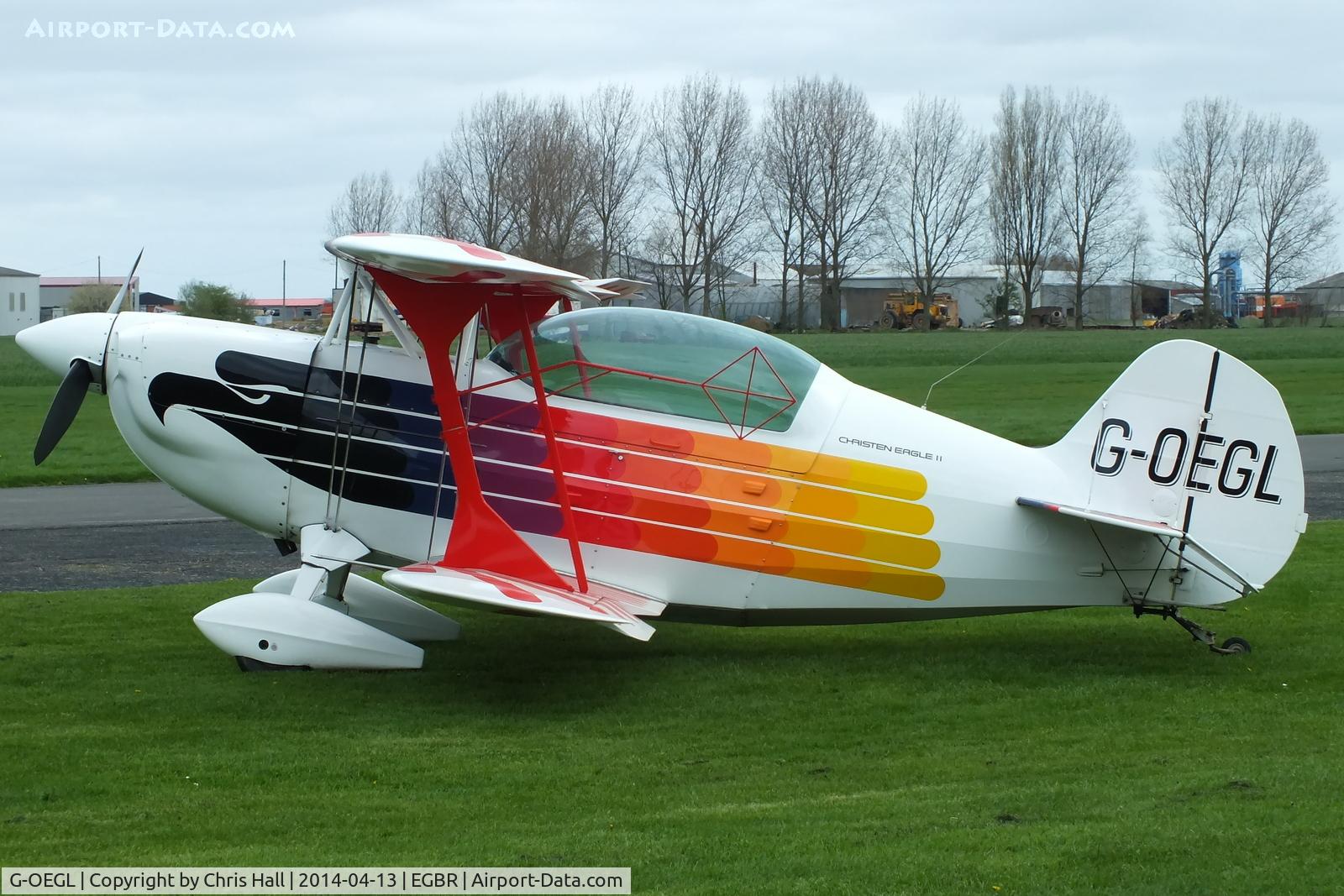 G-OEGL, 1982 Christen Eagle II C/N 001 (G-OEGL), at Breighton's 'Early Bird' Fly-in 13/04/14