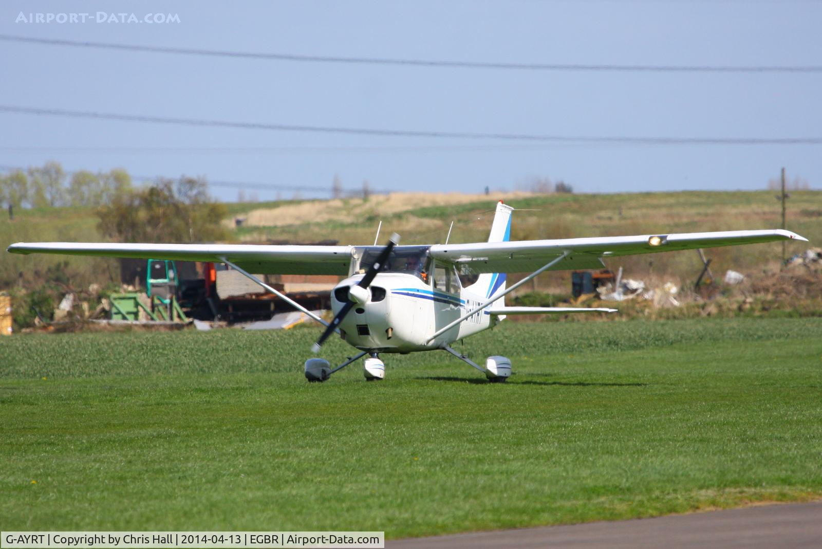 G-AYRT, 1971 Reims F172K Skyhawk C/N 0777, at Breighton's 'Early Bird' Fly-in 13/04/14