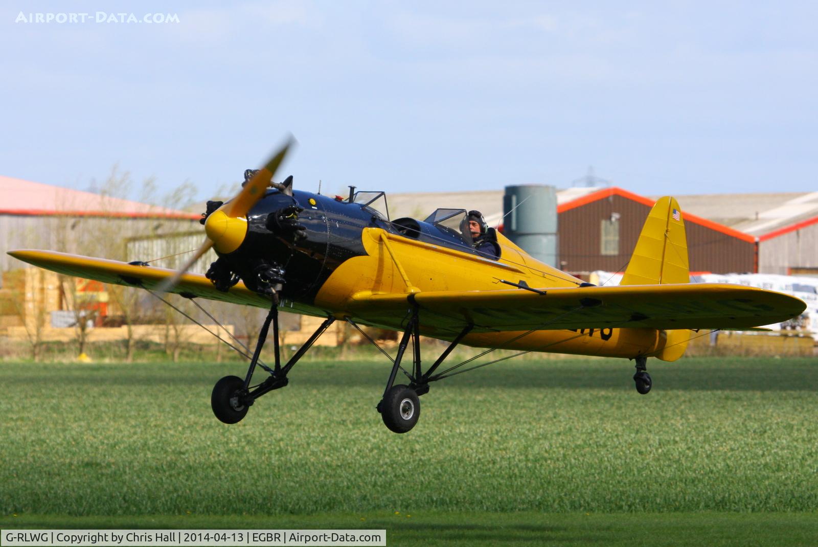 G-RLWG, 1942 Ryan PT-22 Recruit (ST3KR) C/N 1716, at Breighton's 'Early Bird' Fly-in 13/04/14