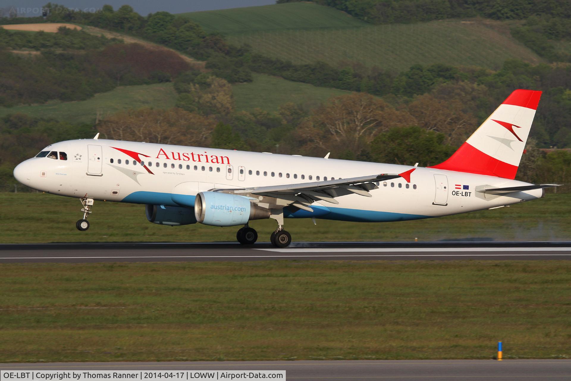 OE-LBT, 2000 Airbus A320-214 C/N 1387, Austrian A320