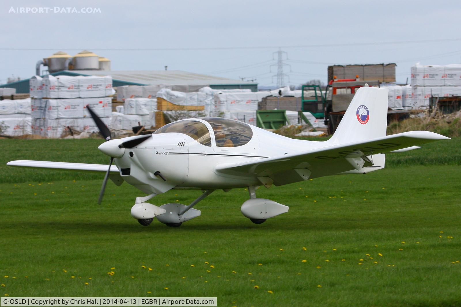 G-OSLD, 2000 Europa XS Tri-Gear C/N PFA 247-13641, at Breighton's 'Early Bird' Fly-in 13/04/14