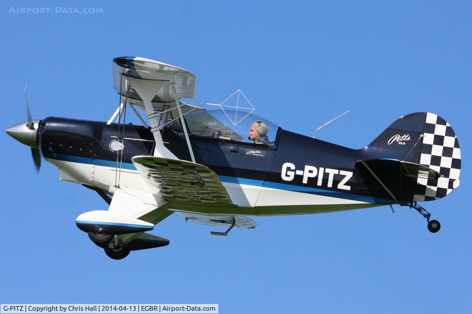 G-PITZ, 1983 Pitts S-2A Special C/N 100ER, at Breighton's 'Early Bird' Fly-in 13/04/14