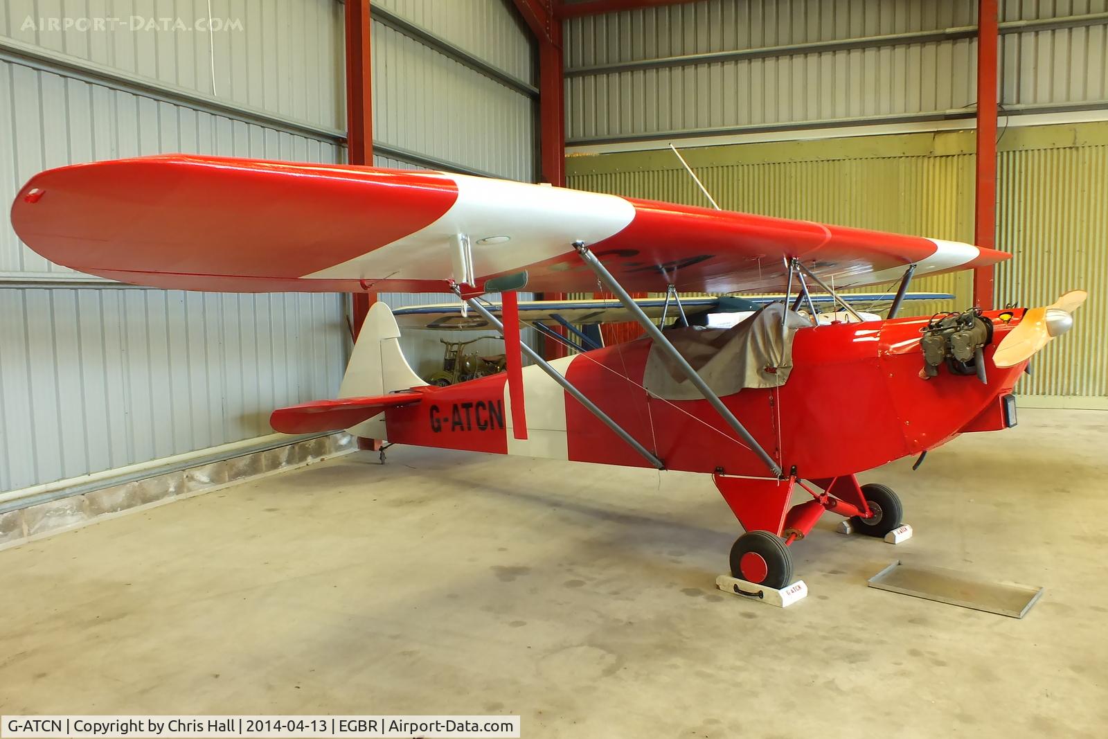 G-ATCN, 1965 Luton LA-4A Minor C/N PAL 1118, at Breighton's 'Early Bird' Fly-in 13/04/14