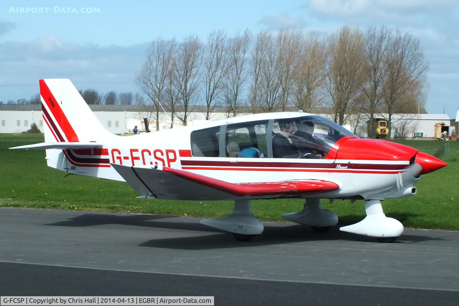 G-FCSP, 1990 Robin DR-400-180 Regent Regent C/N 2022, at Breighton's 'Early Bird' Fly-in 13/04/14