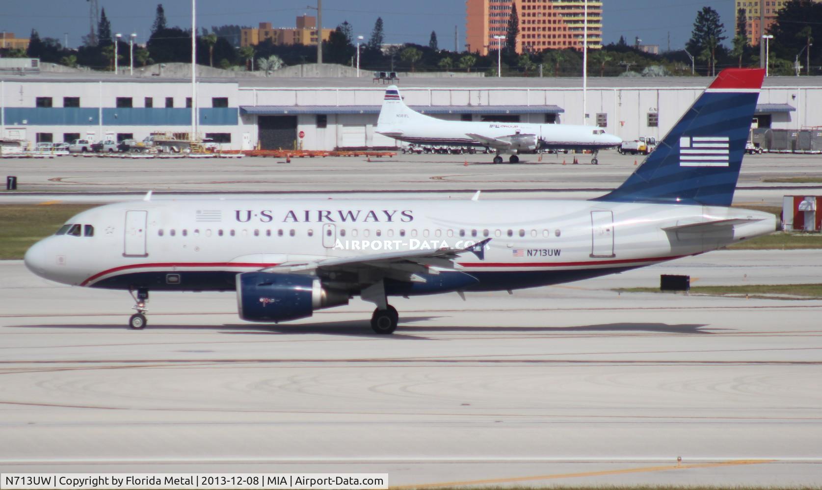 N713UW, 1999 Airbus A319-112 C/N 1040, US Airways A319