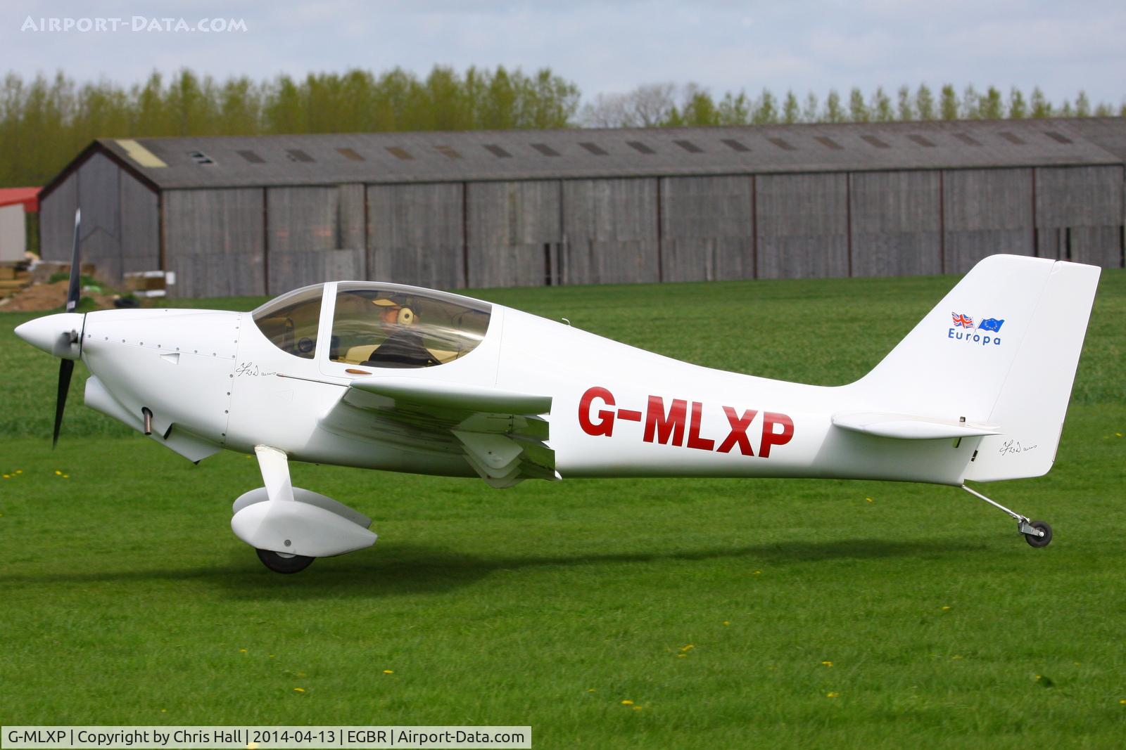 G-MLXP, 2013 Europa  C/N PFA 247-12974, at Breighton's 'Early Bird' Fly-in 13/04/14